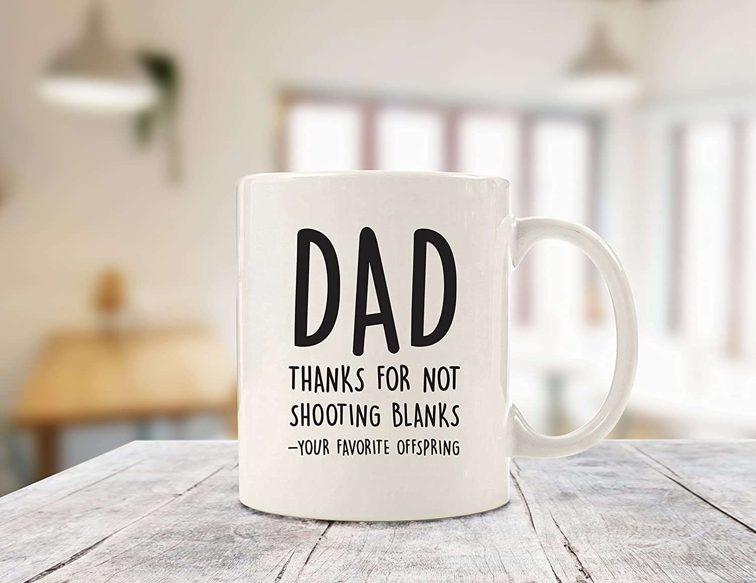 Funny coffee mug for dad, white