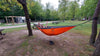 Portable Hammock Single or Double Hammock, Orange & Gray