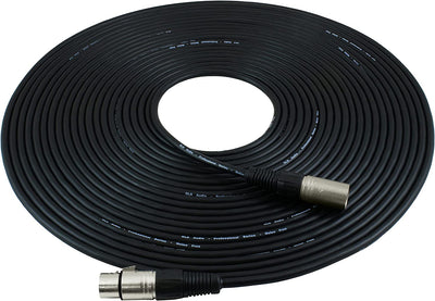 Balanced XLR Microphone Cable, Black, 1pc (56ft)