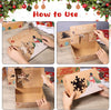 12 Christmas gift boxes with window and ribbon