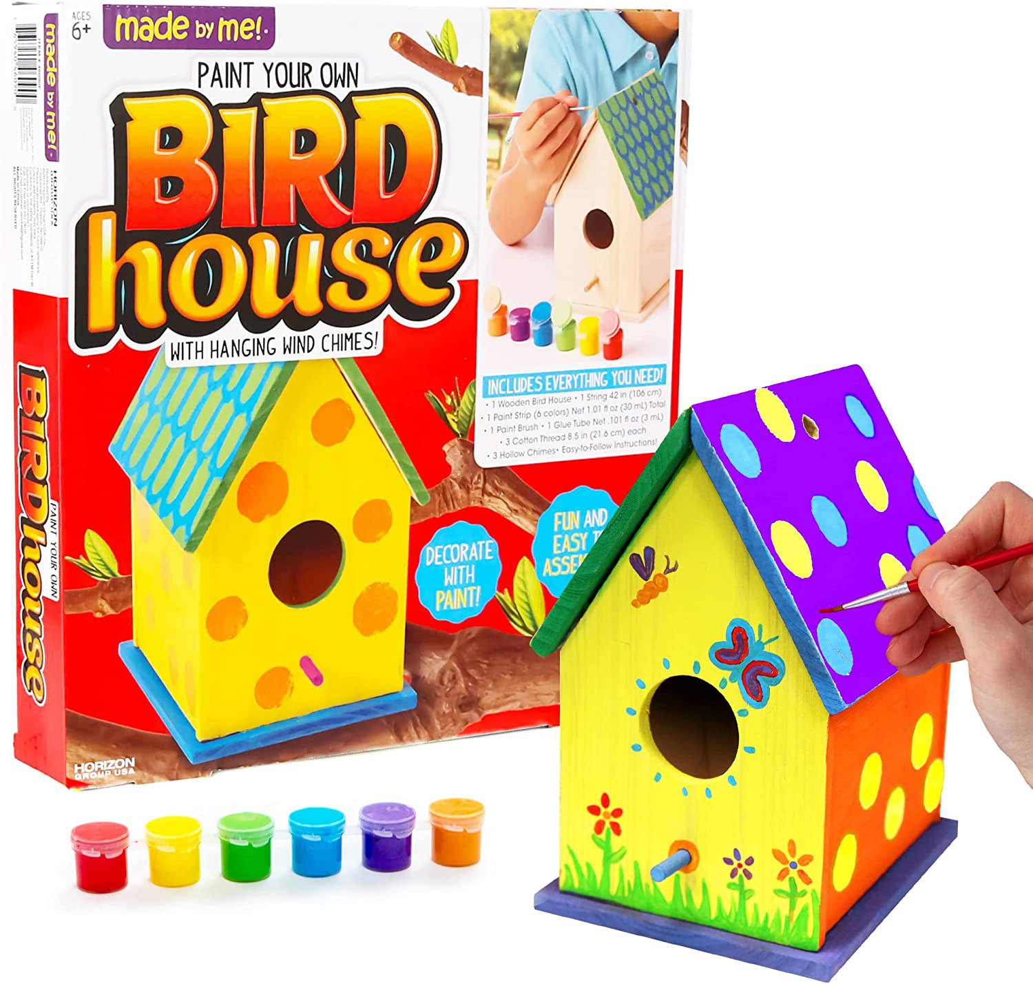 Paint Kit, Bird House, Wood, 6 Different Colors