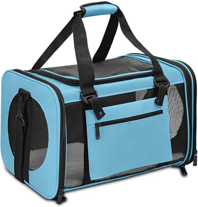 Pet carrier, medium, blue