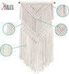 Macrame Wall Hanging Tapestry 16" x 36" Color (Beige)