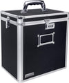 Vinyl Record Case, 50 Record Capacity,14.4 x 13.4 x 9.6 Inches