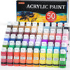 50-Color Acrylic Paint Set, 2-oz./60 mL Bottles