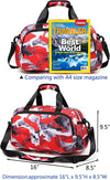 Traveler duffel bag, (16" L x 9.5" H x 8.5" W) Red camo