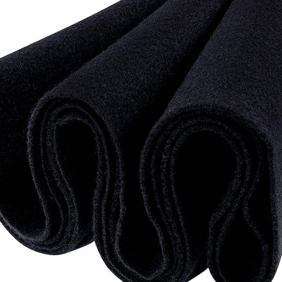 Acrylic felt fabric, 1.6mm thick by 72 inches wide, black