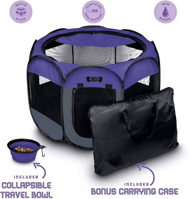 Portable Folding Pet Playpen, Medium (29"x 29"x 17")