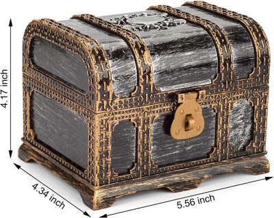 Classic Pirate Treasure Chest 5.75 x 5.16 x 4.76 inches