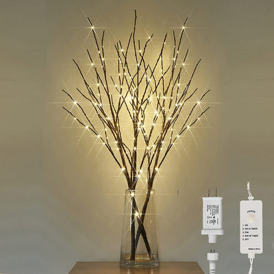 Illuminated branches with dimmer and timer, (brown)