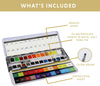 Set in metal palette with watercolor paints, 24 colors