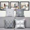 Gray and White Modern Decorative Pillowcases, 22 x 22 Inches