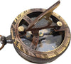 Nautical Antique Style Pocket Sundial Compass, 5 x 4.5 x 2.2