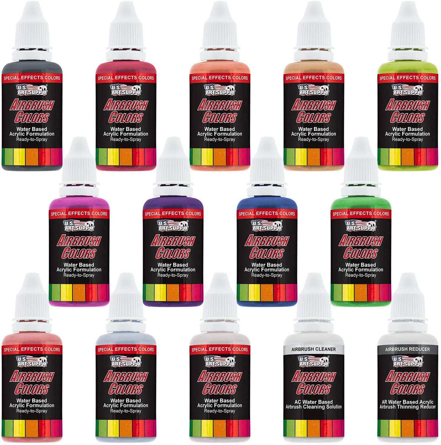 12 Color Pearl Acrylic Paint Set; for airbrush