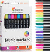 Set of 20 non-toxic and permanent fabric markers