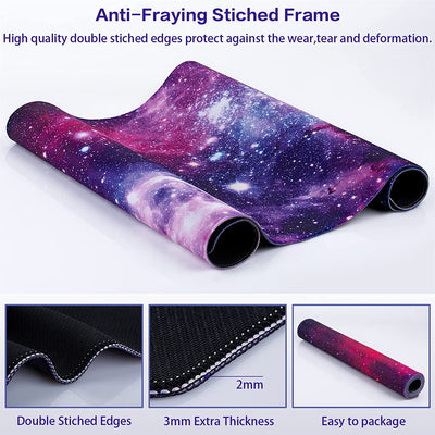 Extended mouse pad 31.5 x 15.7 Inches (Purple-Galaxy)