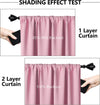 100% Cotton Bedroom Curtains, 52" x 84" L, Pink