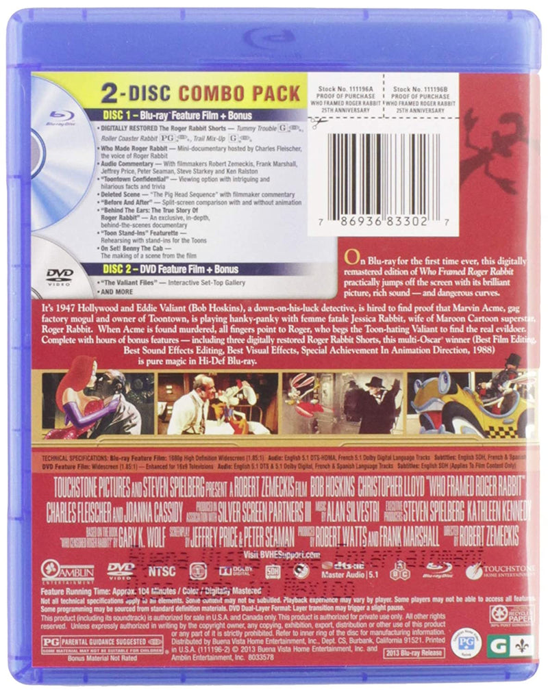 Who Framed Roger Rabbit, (Blu-ray/DVD in Blu-ray format)