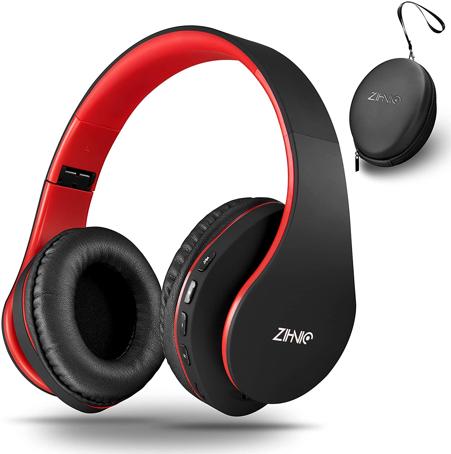 Bluetooth Headphones Over-Ear, Stereo (Black/Red)