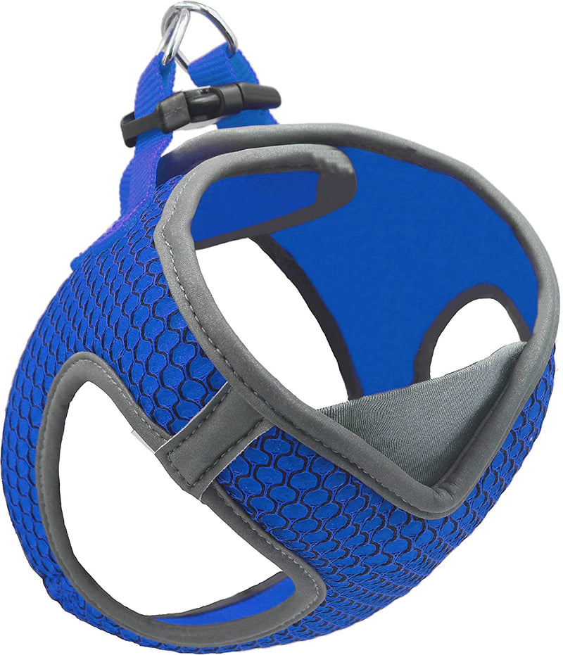 Reflective Mesh No Pull Pet Harness, Blue (XL)