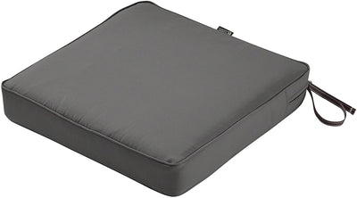 Waterproof Outdoor Seat Cushion 17" x 17" x 3", Light Charcoal