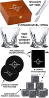 Whiskey Stones Gift Set | 2 Twist Tumbler Glasses