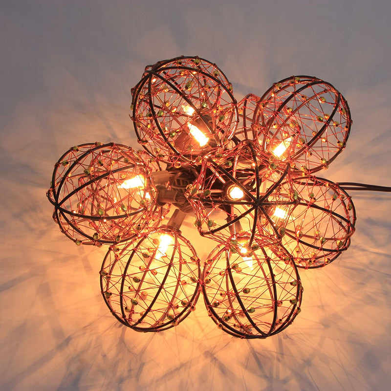 10 mini copper wire ball style bulbs