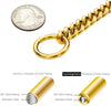 10mm Cuban pets  Chain, 18K Gold