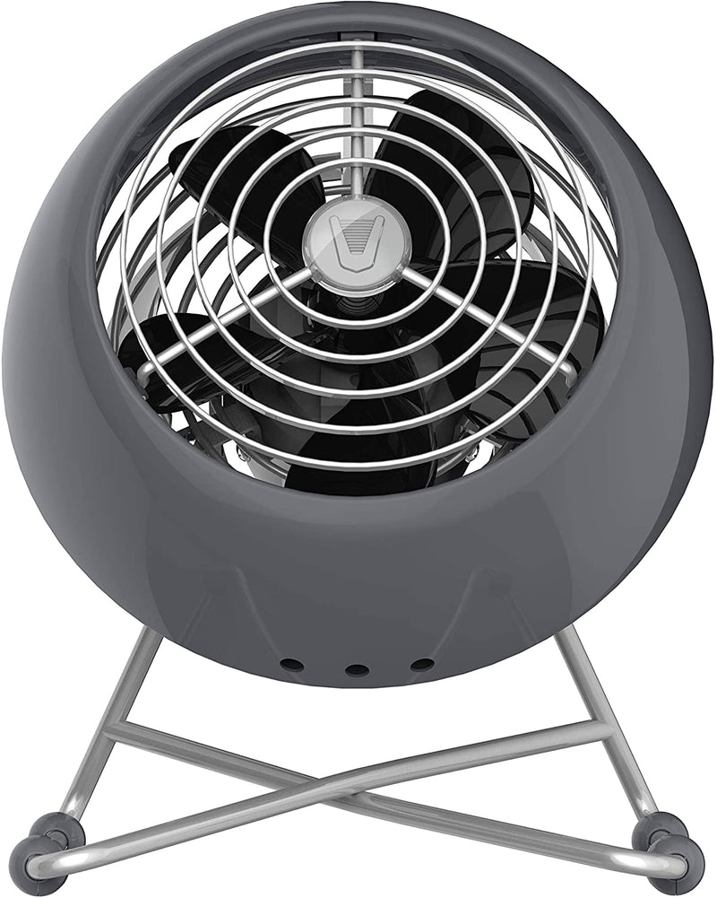 Mini Modern Personal Vintage Air Circulator Fan, Storm Gray