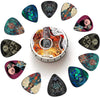 Medium Pack of 12 Guitar Picks with Pick Holder (Mix-1)