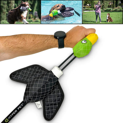 Interactive flying duck sling toy