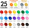 Acrylic paint, 25 colors of 2 oz/60 ml, richly pigmented.