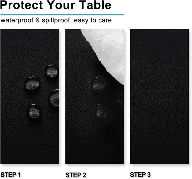 Black Square Tablecloth, 54" x 54" for Tables