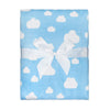 Reversible Soft Blanket, Large (Blue Clouds)