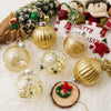 8ct Christmas Ball Ornaments Set -Large Clear Plastic