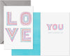 Valentine's Day Cards, Glitter Love (6 Cards with Envelopes)