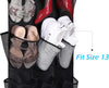 Double-sided hanging shoe rack with 30 large pockets