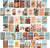 Kit of 50 4" x 6" Vintage Decor Collage, Color: Boho