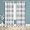 Striped Window Curtains for Bedroom 52" x 84" 2 Panels