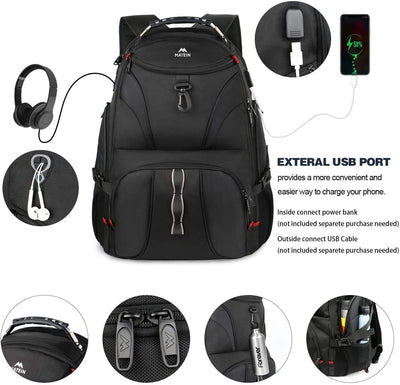 17-inch backpack, black