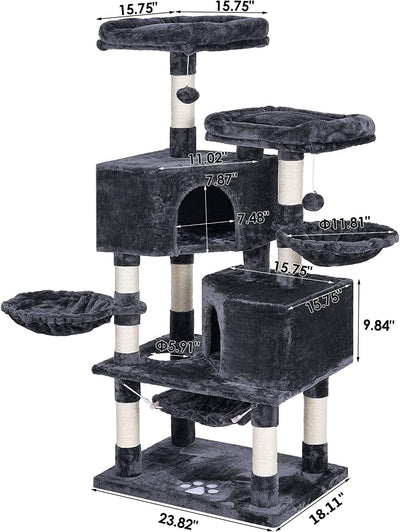 Multi-Level Cat Tree Condo, Color(black)