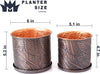 Garden Pots with Drainage Hole, 2 Piece Floral Embossed