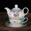 English Rose Porcelain Teapot Set,Tea for One Set