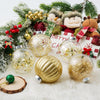 8ct Christmas Ball Ornaments Set -Large Clear Plastic