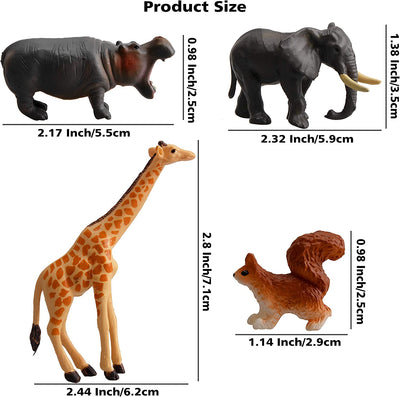 Tiny Safari Animal Figures Toy, 14 Pieces