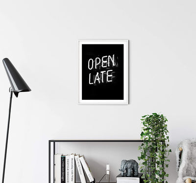 "Open Until Late" Posters Neon Sign, Bedroom Wall Decoration