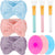 Set of headband, brush and mask applicator. Purple, Pink, Blue