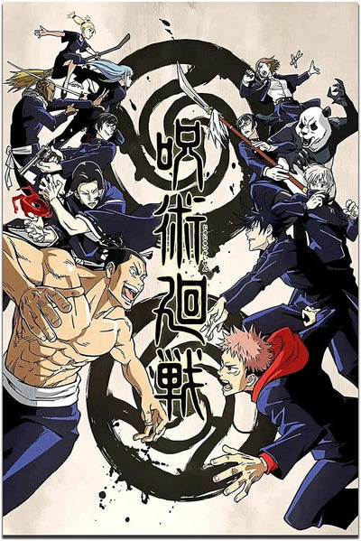 Anime Jujutsu-B Kaisen Poster, 16x24 inch, Unframed