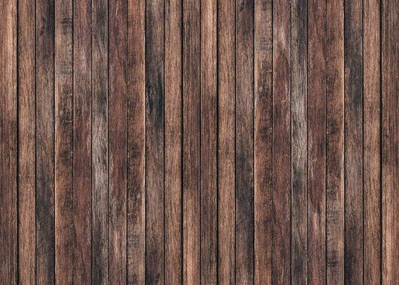 Rustic Retro Wood Backdrop (7 x 5 Ft) Brown