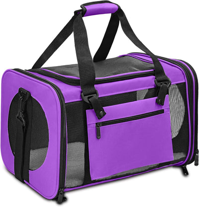 Pet carrier, large, purple